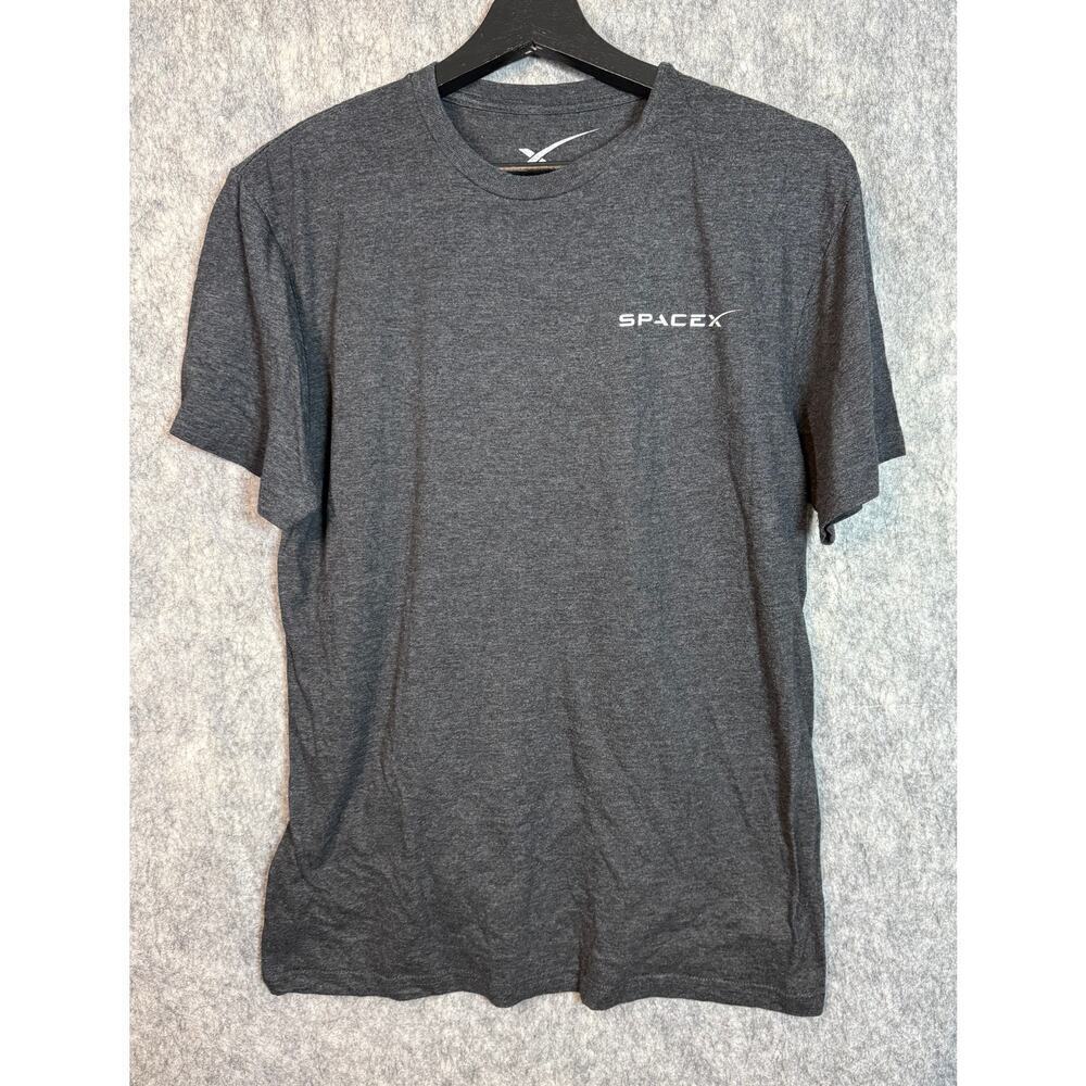 SpaceX Womens Gray Falcon Heavy Short Sleeve Shirt - Medium